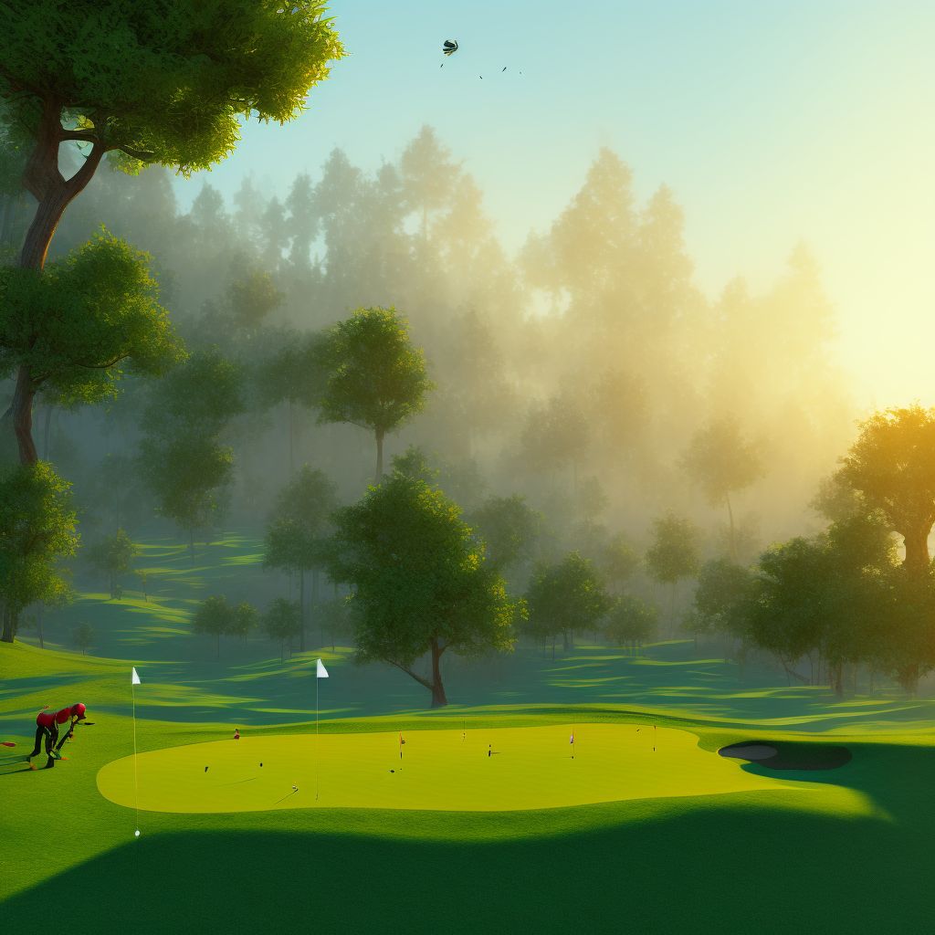 Activity, golf digital illustration