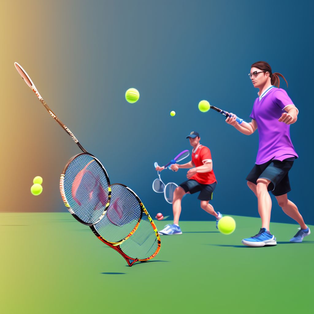 Activity, racquet and hand sports digital illustration