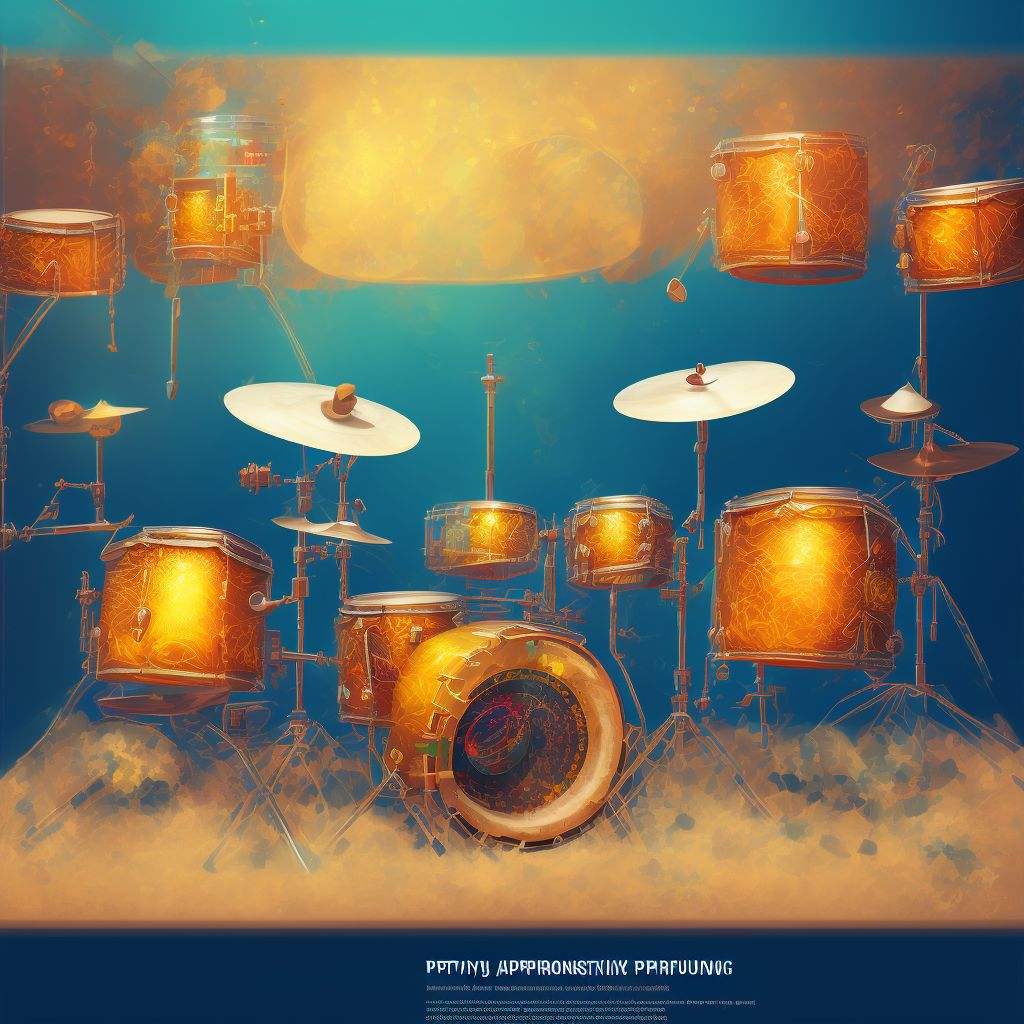 Activity, drum and other percussion instrument playing digital illustration