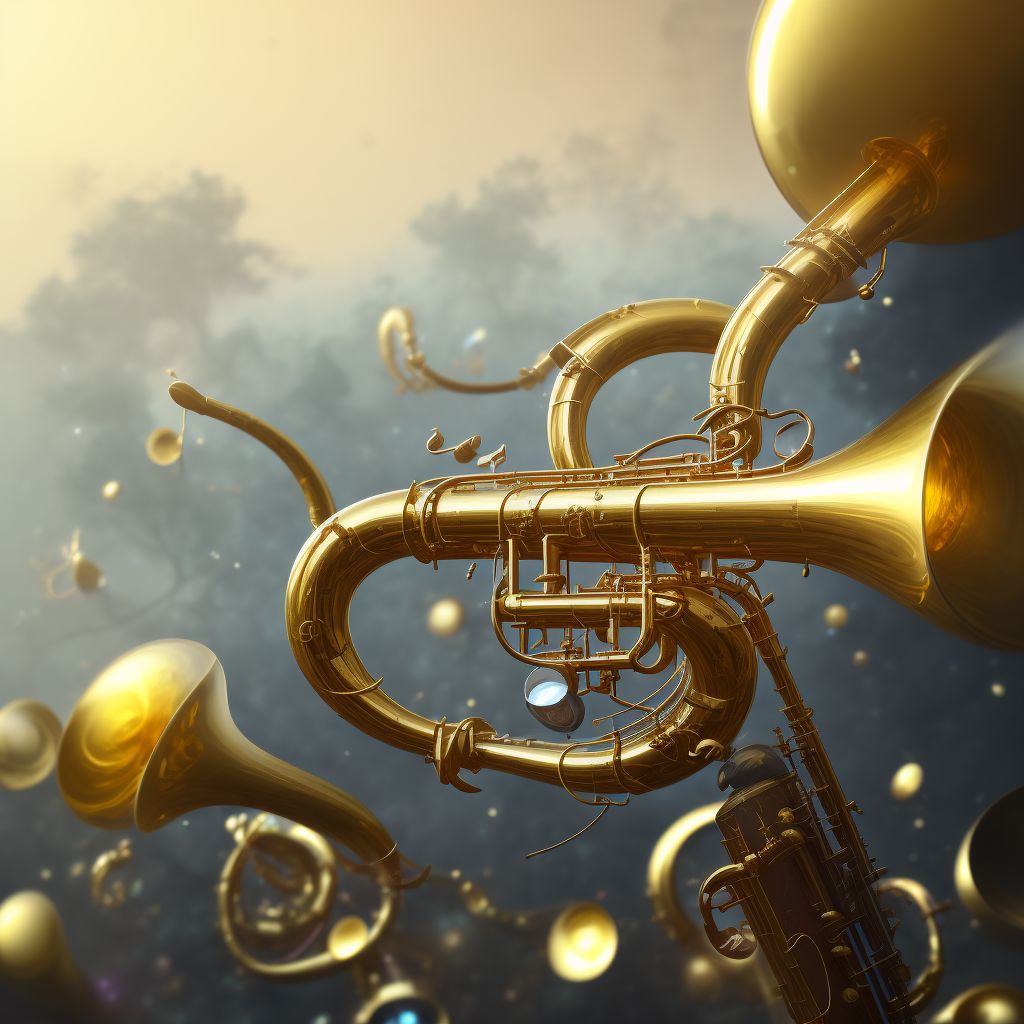 Activity, winds and brass instrument playing digital illustration